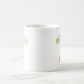 Motivation in Tasse Funny Gold Typograf Geschenk (Mittel)