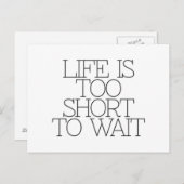 Motivation, Inspiration, Worte der Weisheit zitier Postkarte (Vorne/Hinten)