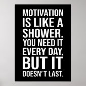 Motivation ist wie ein Duschangebot - Funny Poster (Vorne)