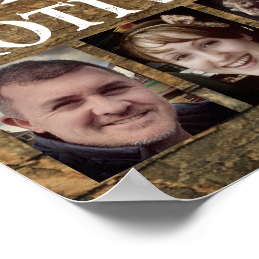 Motivation Kaffeegenfamilie 4 Foto braun weiß Poster (Ecke)