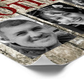 Motivation Kaffeegenfamilie 4 Foto grau bordeauxro Poster (Ecke)