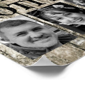 Motivation Kaffeegenfamilie 4 Foto grau schwarz Poster (Ecke)