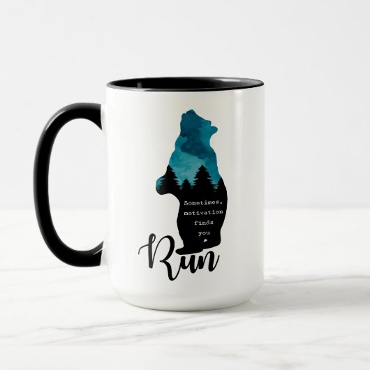 Motivation laufen Findest Sie Funny Bear Graphic Tasse (Links)