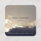 ©Motivation Lautsprecher Life Coach Silver Lining Quadratische Visitenkarte (Vorderseite)