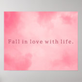 Motivation Leben Zitat rosa Himmel einfaches Poste Poster (Vorne)