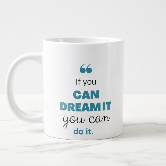 Motivation mit Liebe Jumbo-Tasse (Links)