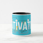 Motivation – Modern Minimalist Typography Design Tasse (Zentrum)