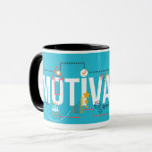 Motivation – Modern Minimalist Typography Design Tasse (Vorderseite Links)