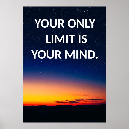 Motivation Night Sky Poster (Vorne)