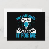 Motivation - nur ich kann mein Leben verändern Postkarte (Vorne/Hinten)