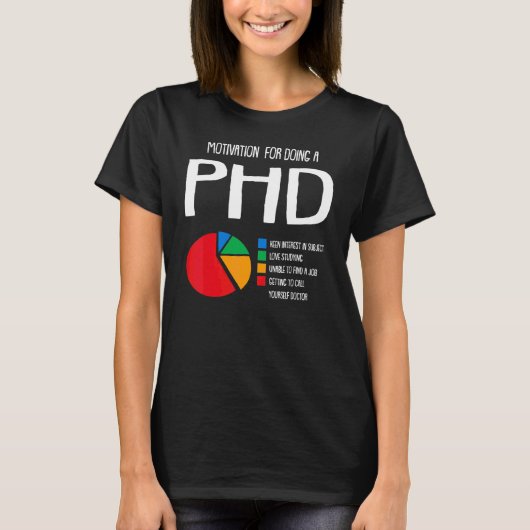 Motivation Ph D Diagramm Doktorand T-Shirt (Vorderseite)