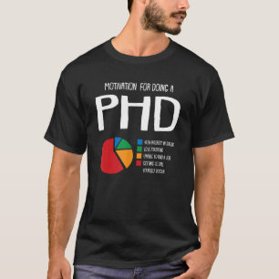 Motivation PHD Funny PH.D Chart Grad Kandidat Stu T-Shirt