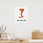 Motivation Poster: Gib niemals auf!! Poster (Küche)