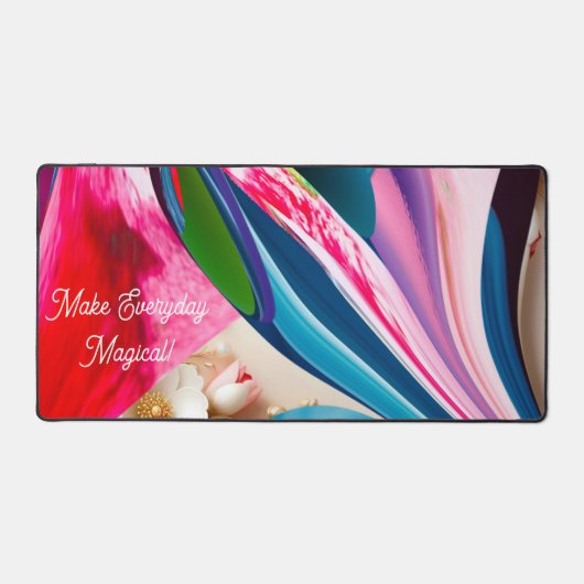 Motivation Quote Blume Collage Liquidation Abstrak Schreibtischunterlage (Vorderseite)