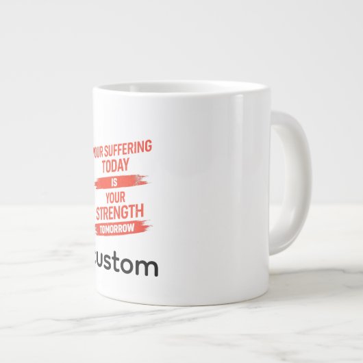 Motivation Quote Design Jumbo-Tasse (Vorderseite Rechts)