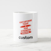 Motivation Quote Design Jumbo-Tasse (Vorderseite)