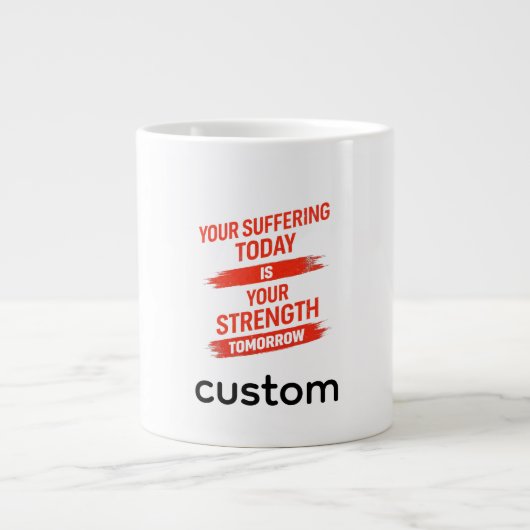 Motivation Quote Design Jumbo-Tasse (Vorderseite)