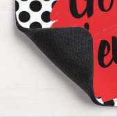 Motivation Red Daub und Black Dots Mousepad (Ecke)