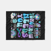 Motivation Ribbon Suicide Prevention Awarenes Wome Fleecedecke (Vorderseite (Horizontal))