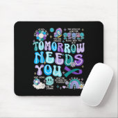 Motivation Ribbon Suicide Prevention Awarenes Wome Mousepad (Mit Mouse)