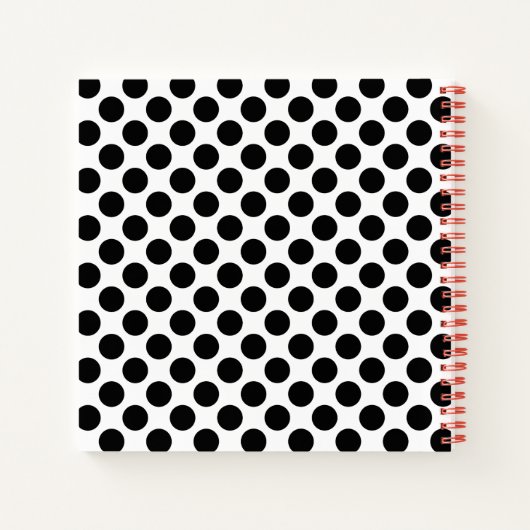 Motivation Rote Daub und schwarze Punkte Moderne Notizblock (Rückseite)