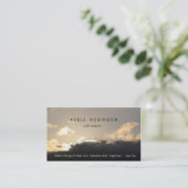 Motivation Speaker Life Coach Sunset Silver Lining Visitenkarte (Stehend Vorderseite)