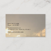 Motivation Speaker Life Coach Sunset Silver Lining Visitenkarte (Rückseite)