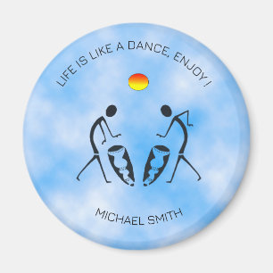 Motivation, Sunny Celebration Silhouette Tänzer Magnet