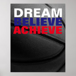 Motivation Traum glauben Basketball erreichen Poster