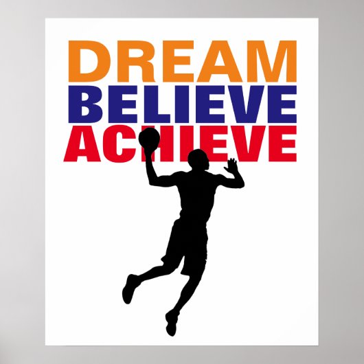 Motivation Traum glauben Basketball erreichen Poster (Vorne)