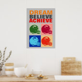 Motivation Traum glauben, Fußball erreichen Poster (Küche)