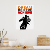 Motivation Traum glauben, Fußball erreichen Poster (Küche)