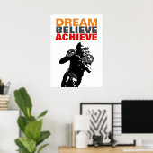 Motivation Traum glauben, Fußball erreichen Poster (Heimbüro)