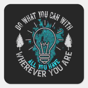 Motivation - Tu, was Du kannst Quadratischer Aufkleber