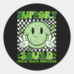 Motivation Unterstützung Squad Mental Health Aware Runder Aufkleber