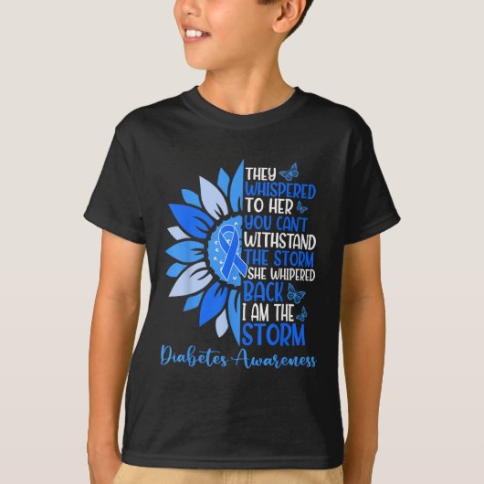 Motivation Unterstützung Squad Sunflower Diabetes  T-Shirt (Vorderseite)