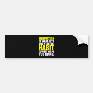 Motivation vs. Habit - Motivierend Umsetzung Autoaufkleber
