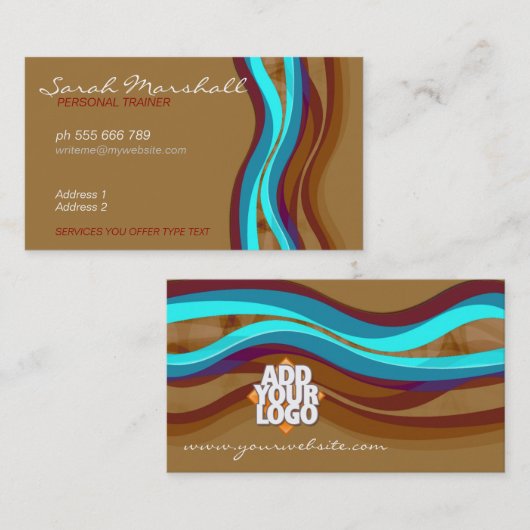 Motivation Waves Business Card Visitenkarte (Vorne/Hinten)
