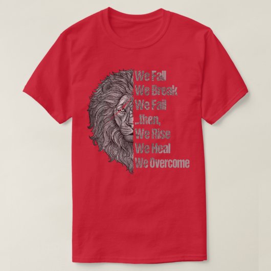 Motivation Workout Quotes Lion Mindset Training T-Shirt (Design vorne)