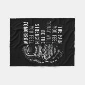 Motivation Workout und Gym Quotes Gorilla Mindset Fleecedecke (Vorderseite (Horizontal))