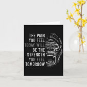 Motivation Workout und Gym Quotes Gorilla Mindset Karte (Gelbe Blume)