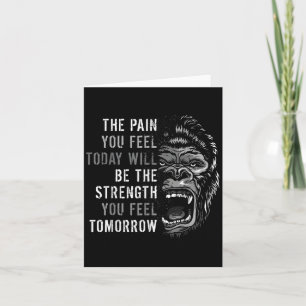 Motivation Workout und Gym Quotes Gorilla Mindset Karte