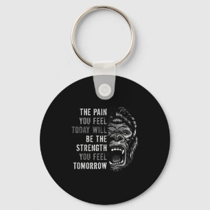 Motivation Workout und Gym Quotes Gorilla Mindset Schlüsselanhänger