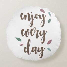 Motivation Zitat fether kalligraphischen Text Rundes Kissen