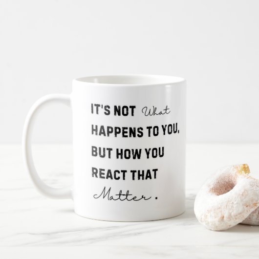 Motivation Zitat, Motivation Wall Art, Motivation Kaffeetasse (Mit Donut)