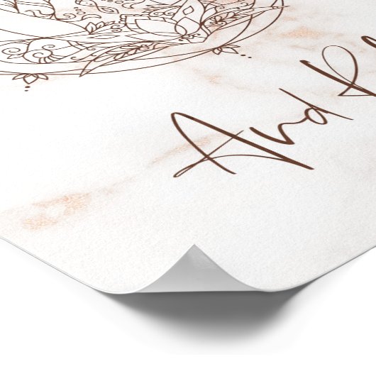 Motivation Zitat und Relax Meditation Mandala Poster (Ecke)