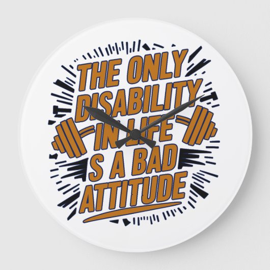 Motivation zitiert Wall Art Clock Große Wanduhr (Vorderseite)