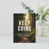 Motivation zum Weitermachen Postkarte (Stehend Vorderseite)