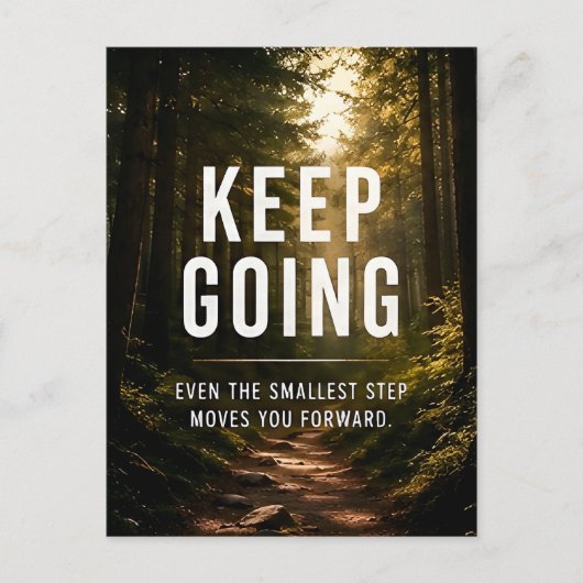 Motivation zum Weitermachen Postkarte (Vorderseite)