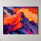 Motivational Abstract Landscape: Summit Ascend Poster (Vorne)